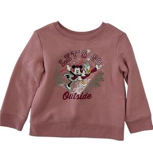 Disney Kids' Mauve Sweatshirt with Mickey and Minnie